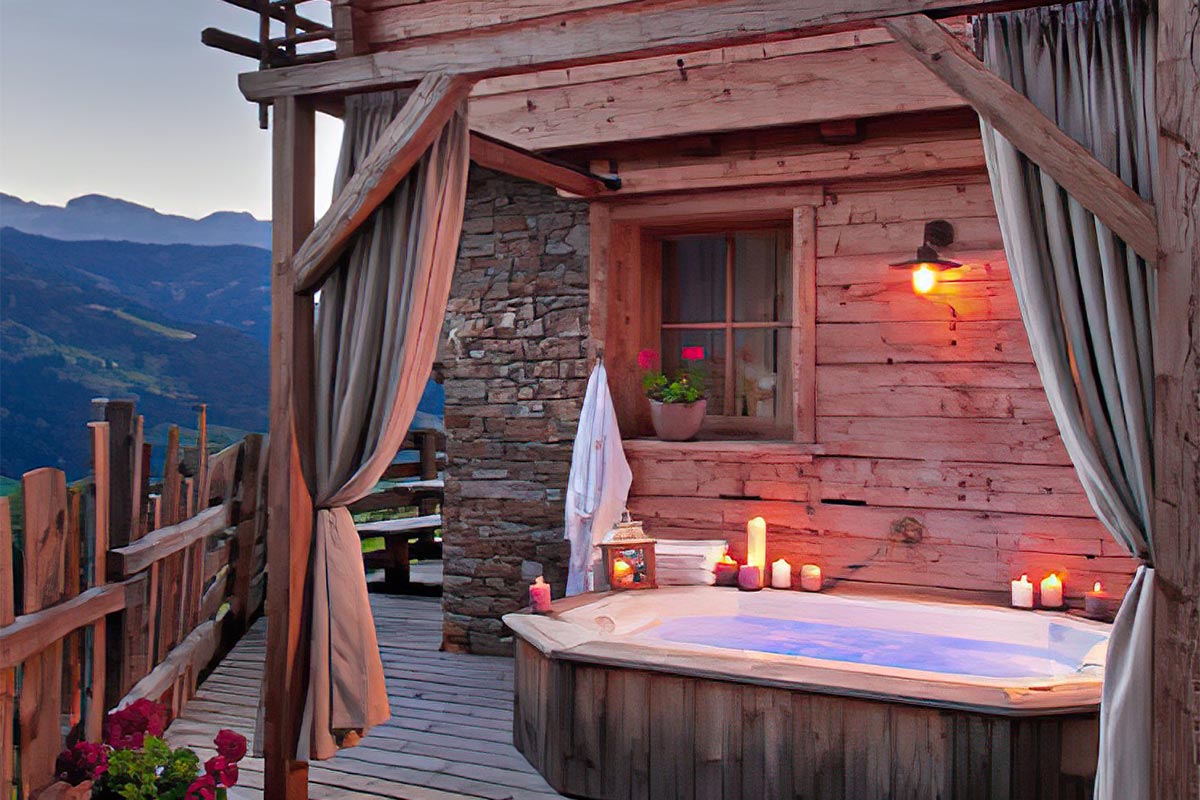 Chalet in the alpine village of St. Johann with private whirlpool.