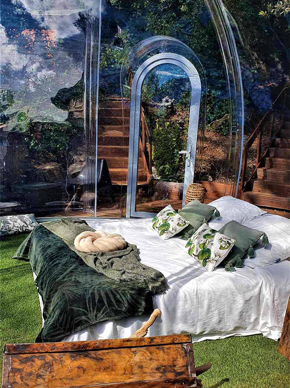 Interior of the Bubble Hotel.