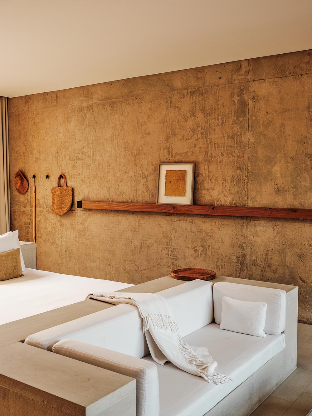 Minimalist interior of the Amangiri Suites.