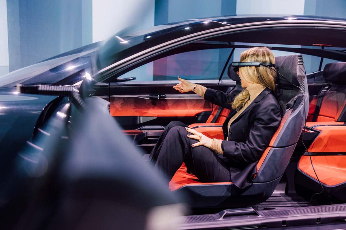 AR glasses experience in the Audi activesphere concept.