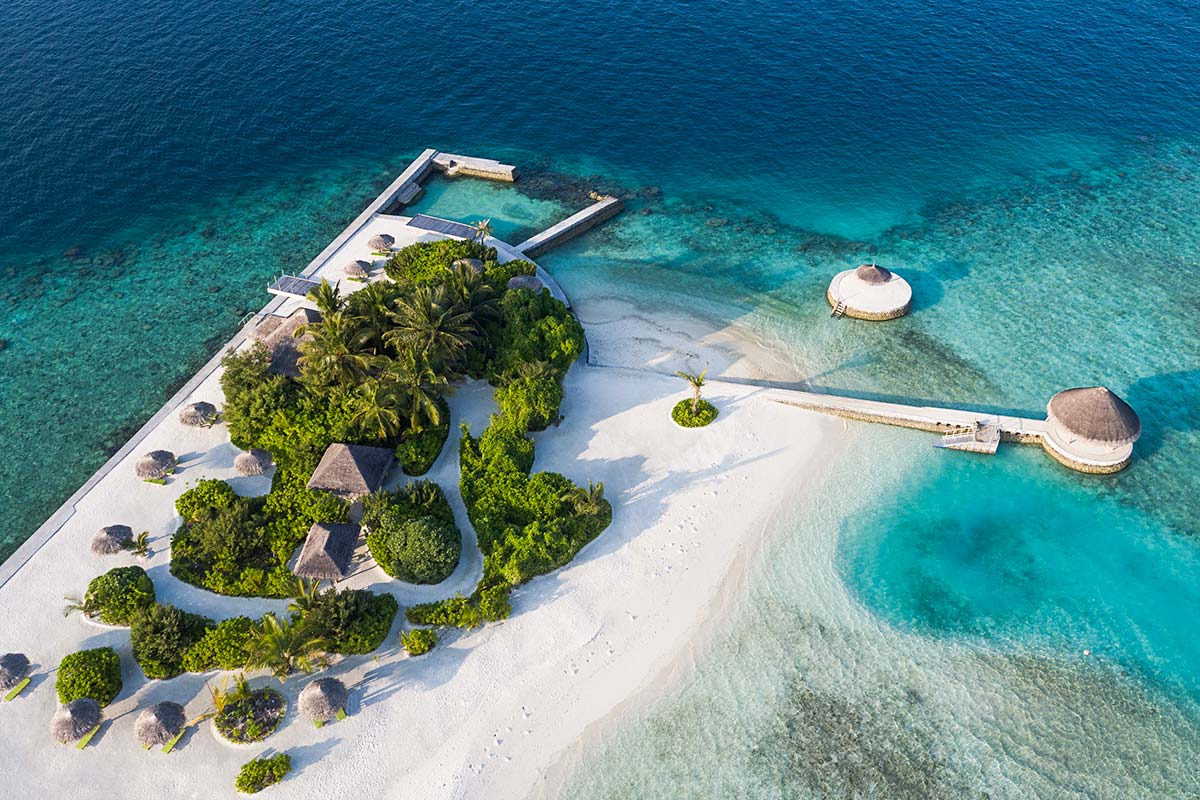 The picnic island Gulhifushi of the Anantara Hotels.