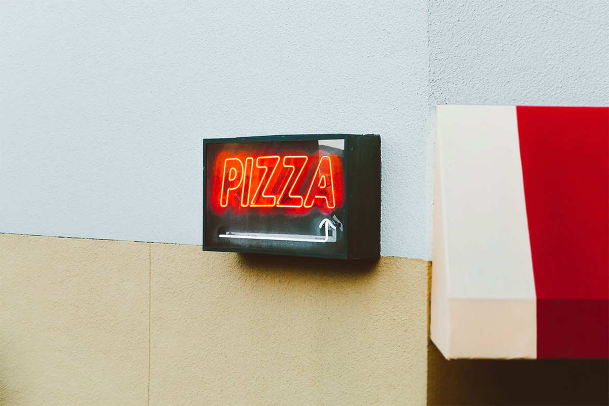 Pizza sign.
