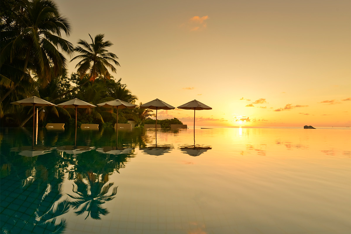 Sunset in the Maldives