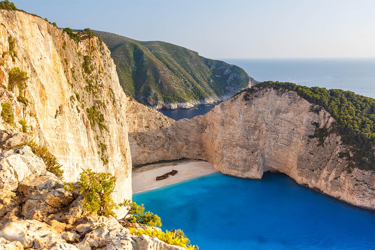 Navagio Beach in Zakynthos.