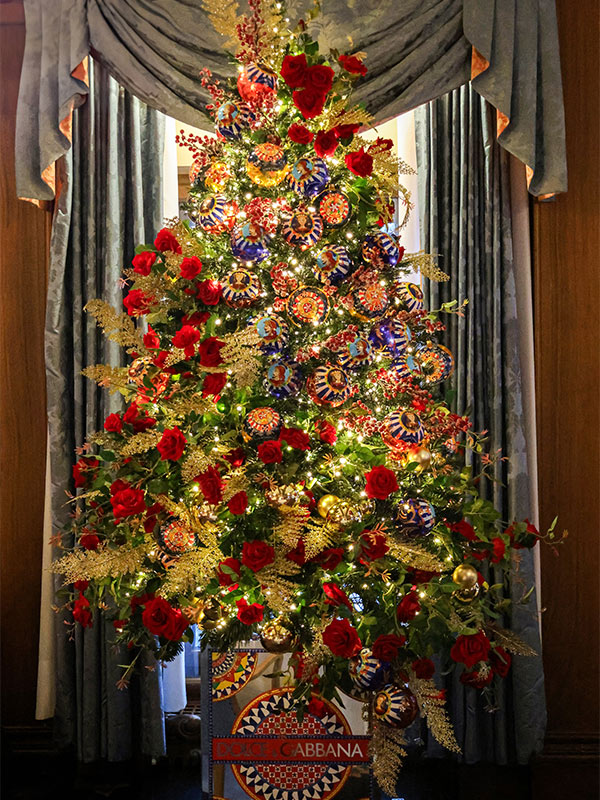 Christmas Auction Tree at Badrutt's Palace in St. Moritz