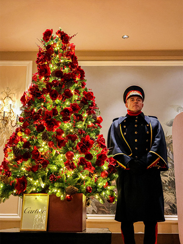 Christmas Auction Tree at Badrutt's Palace in St. Moritz