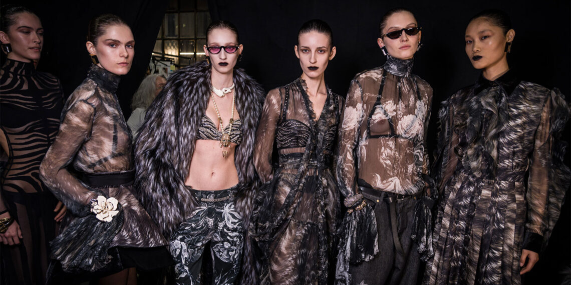 Roberto Cavalli fall/winter 2026/27: Paint it black