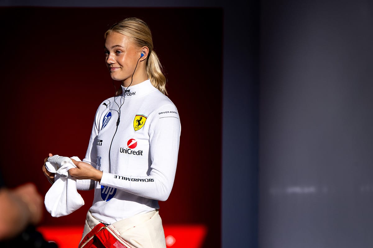 Racing driver Alba Larsen